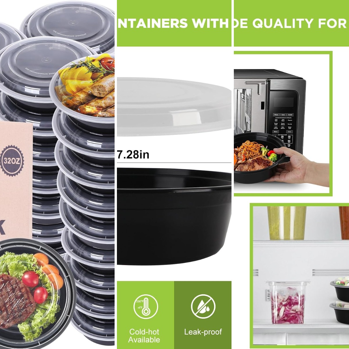 Meal Prep Freezer - Contenants pour préparation de repas avec
