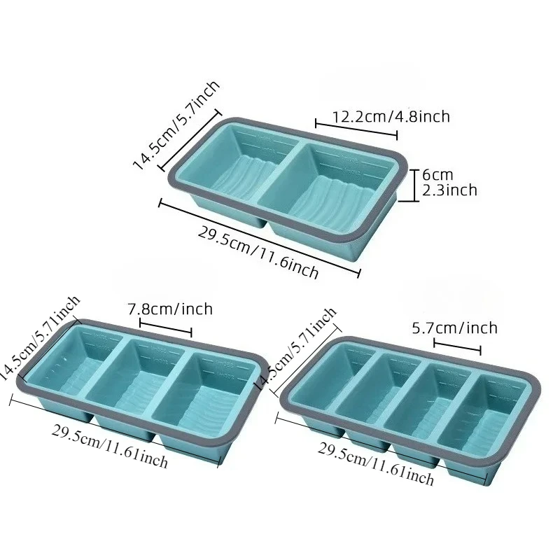 Meal Prep Freezer - Bac à congélation en silicone pour