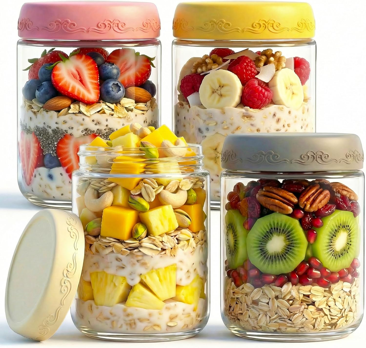 Meal Prep Glass - Lot de 4 pots de 16