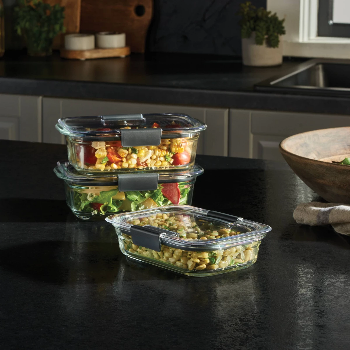 Meal Prep Glass - Rubbermaid 6 pièces (lot de 3)