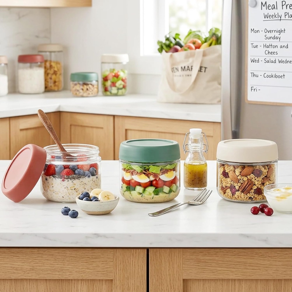 Lot de 3 bocaux en verre de 10 - Meal Prep Glass avis et prix