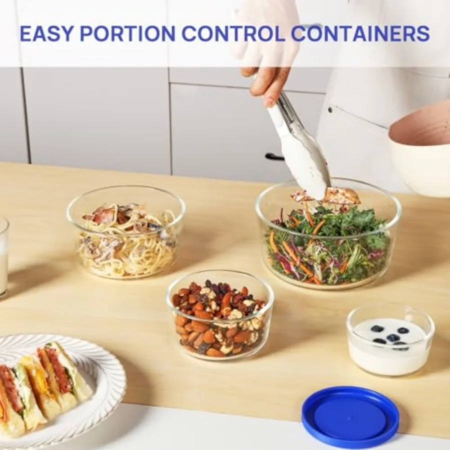 Lot de 4 bols en verre avec co - Meal Prep Glass avis et prix