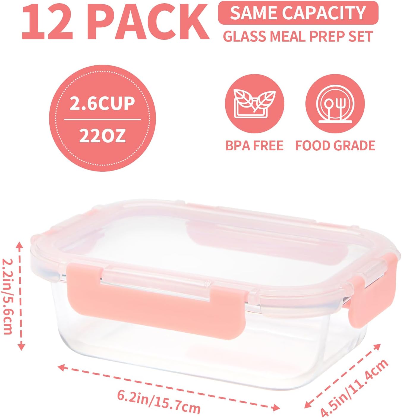 Contenants en verre pour la pr - Meal Prep Glass avis et prix