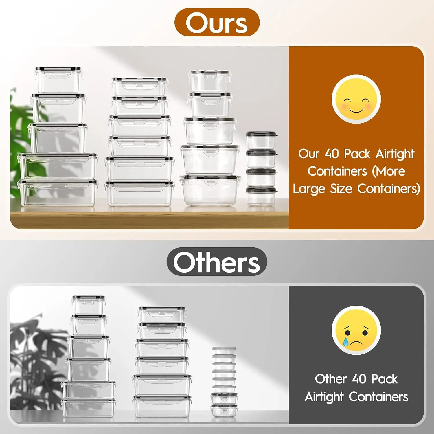 40 contenants de stockage alim - Meal Prep Glass avis et prix