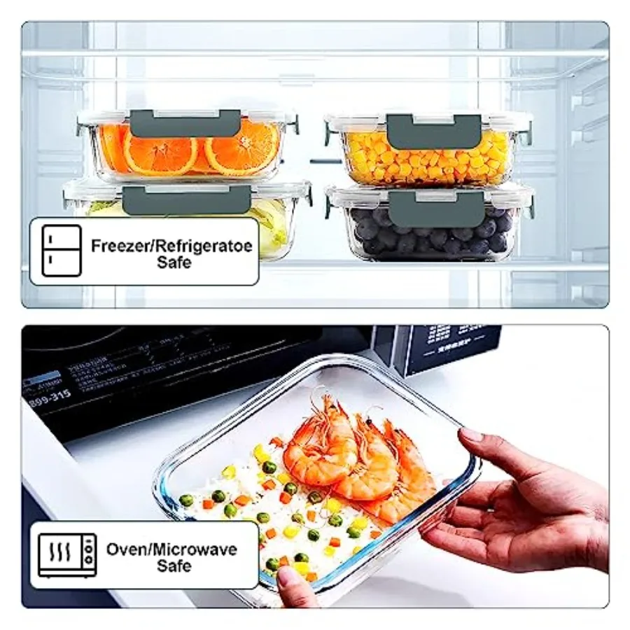 Lot de 10 contenants en verre  - Meal Prep Glass avis et prix