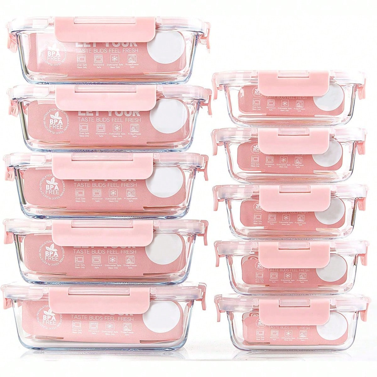 Lot de 10 récipients en verre  - Meal Prep Glass avis et prix