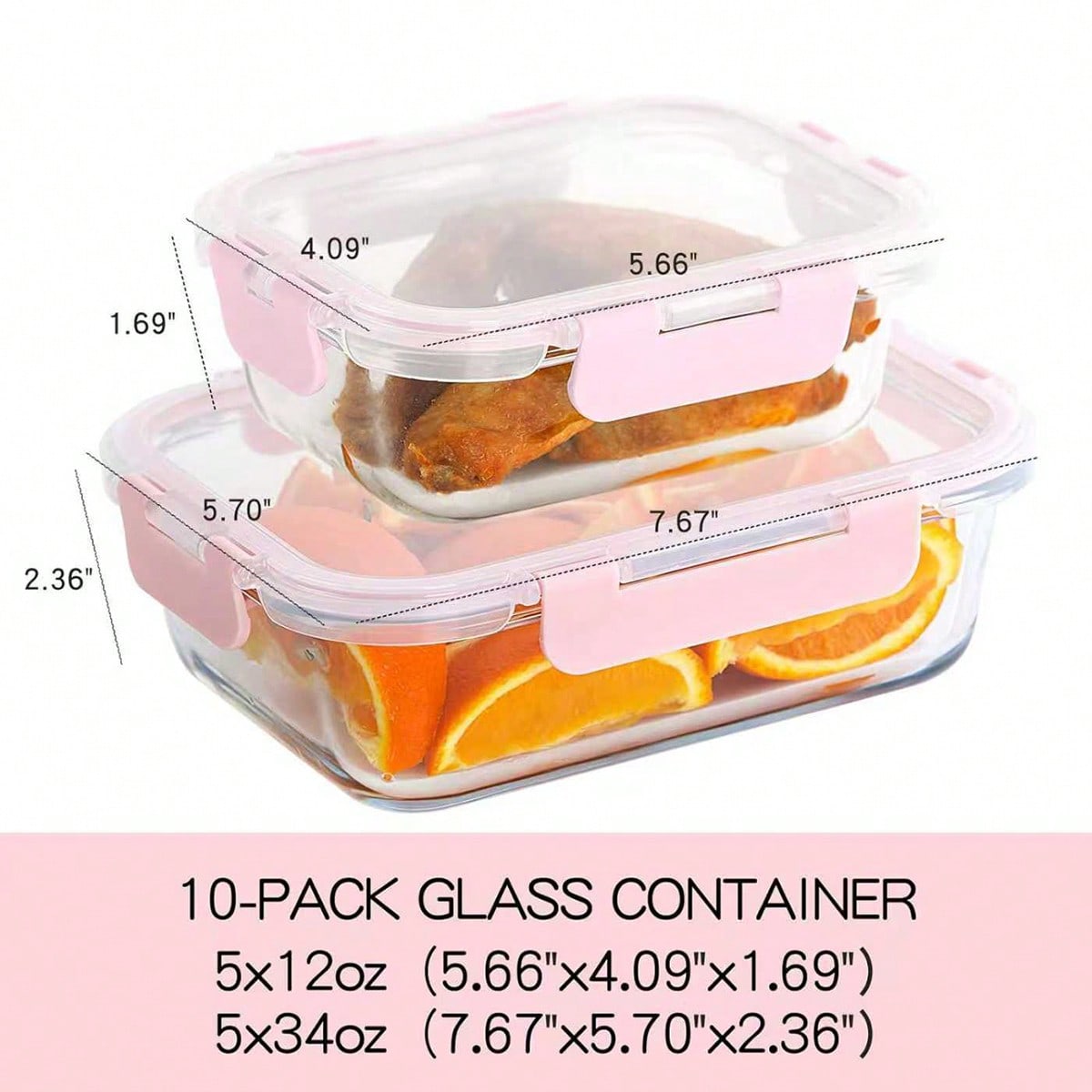 Lot de 10 récipients en verre  - Meal Prep Glass avis et prix