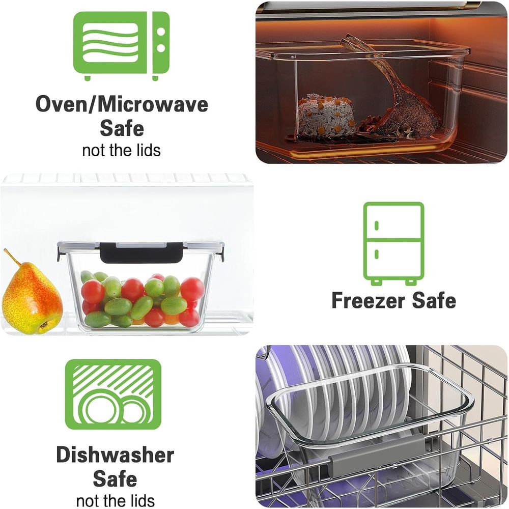 Ensemble de 4 récipients de co - Meal Prep Glass avis et prix