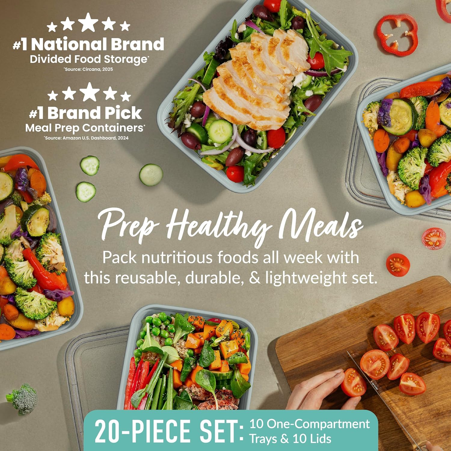 Prep - 20 récipients de prépar - Meal Prep Freezer avis et prix