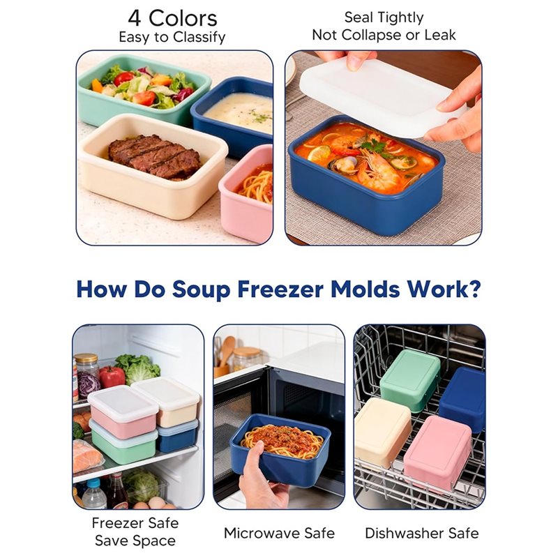 Moules de congélation en silic - Meal Prep Freezer avis et prix